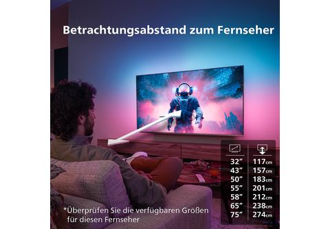 4K LED Ambilight TV PHILIPS | cm, TV) TV / Ambilight UHD Ambilight, Smart 4K 50 SMART 126 LED MediaMarkt 50PUS8108/12 Philips Zoll 4K, (Flat, TV