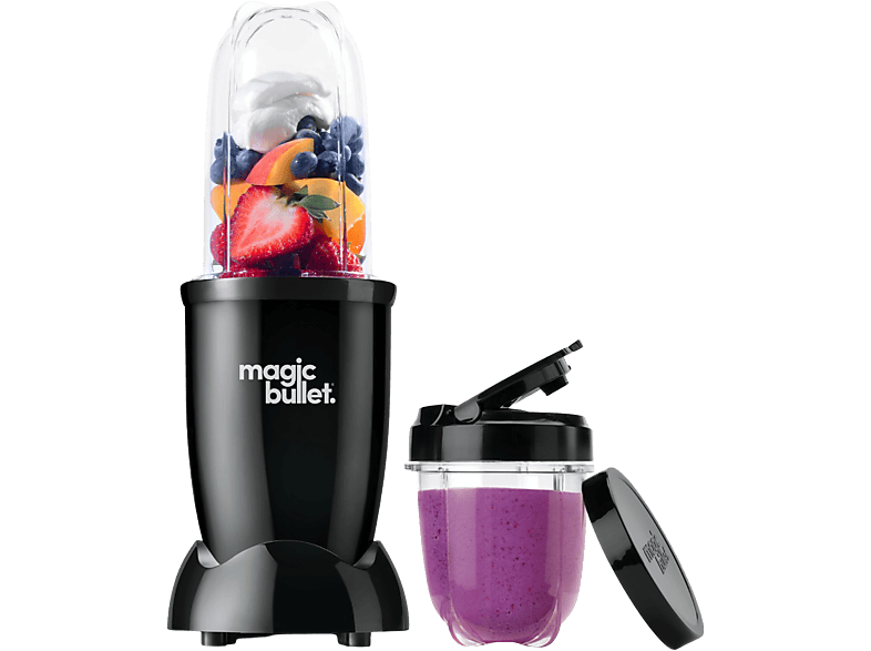 Batidora de vaso  Magic Bullet MBR06B, Batidora personal, Tritan, Sin BPA,  6 Piezas, 200 W, 0.550 l o 0.355 l, Negro