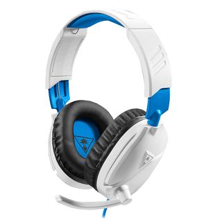 Auriculares gaming - Turtle Beach Recon 70, Con cable, Para PS4™ y PS5™, Micrófono abatible, Blanco y Azul