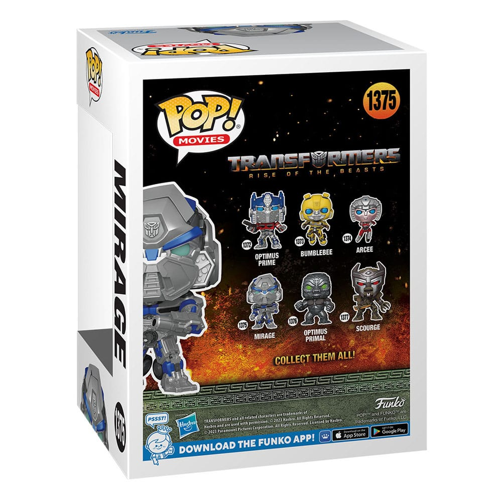 Figura Funko Pop! - Transformers: Mirage, Vinilo, 10 cm