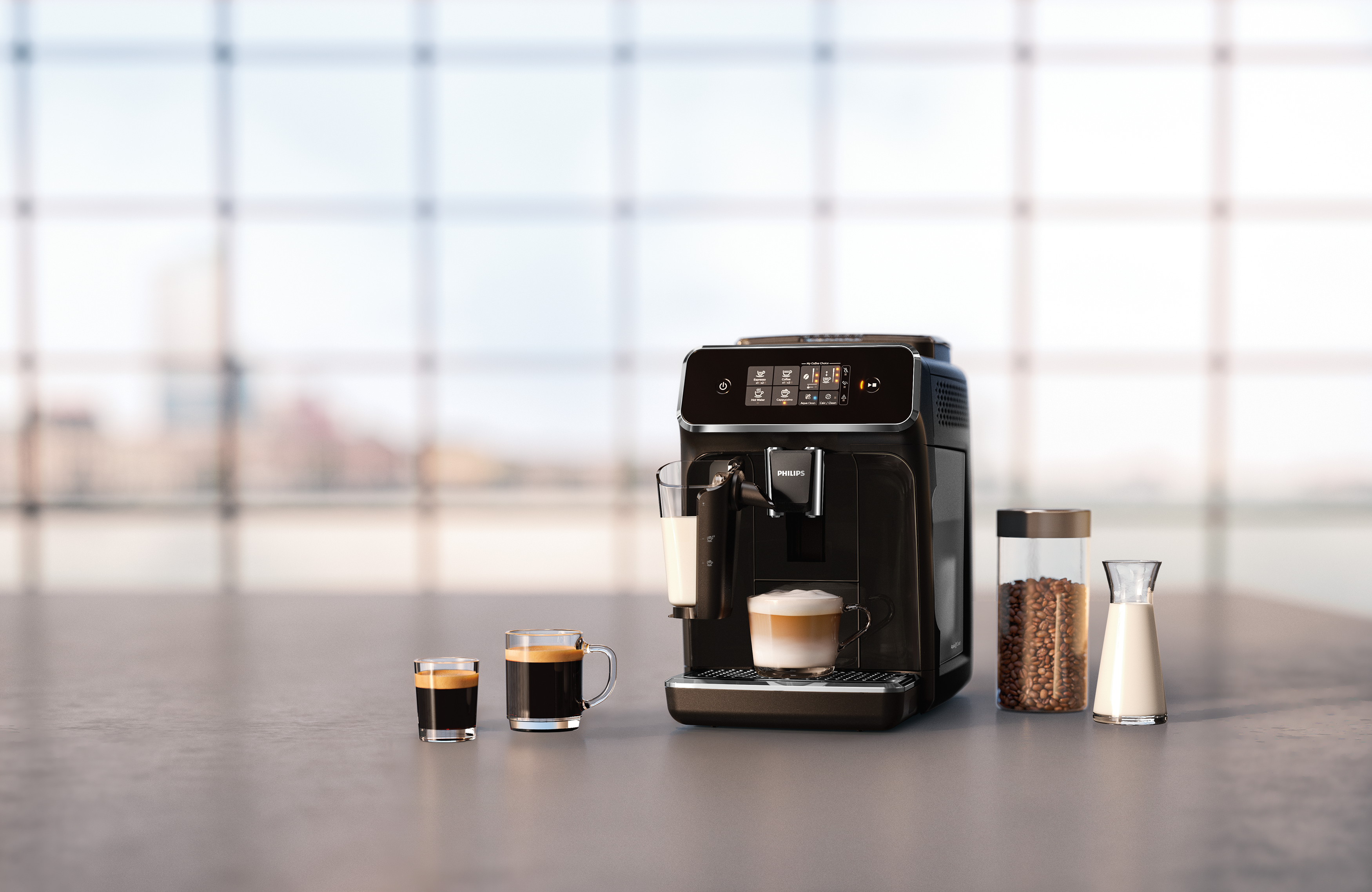 PHILIPS Series 2200 LatteGo EP2231/40 Automata kávéfőző LatteGo tejhabosítóval