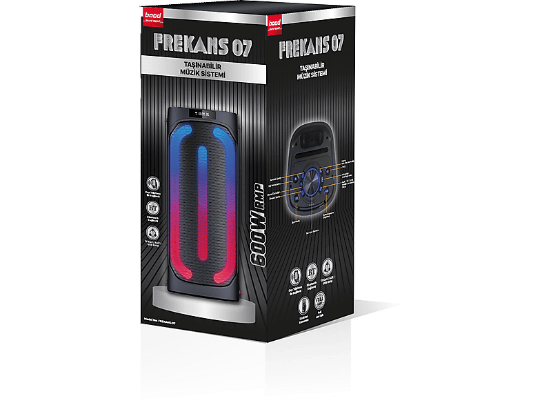 BOOD Frekans 07 Bluetooth Hifi Hoparlör Siyah_1