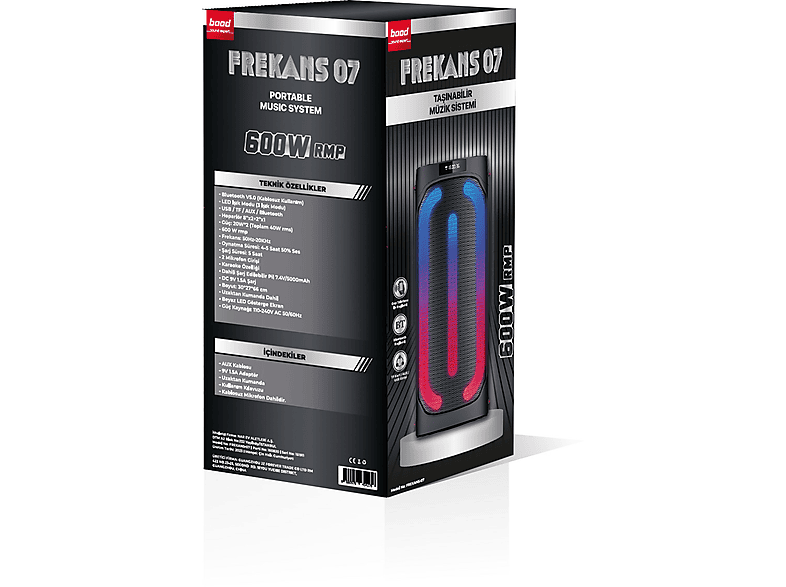 BOOD Frekans 07 Bluetooth Hifi Hoparlör Siyah_4