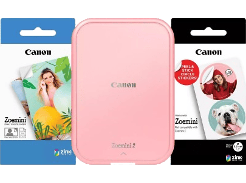 Canon Draagbare Fotoprinter Zoemini 2 Pink/gold Premium Kit (5452c009aa)