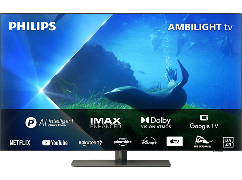 PHILIPS 48OLED808/12 4K OLED Ambilight TV (Flat, 48 Zoll / 121 cm, OLED 4K, SMART TV, Ambilight