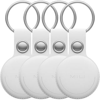 MILI Tracker MiTag + Leather Case Wit - 4 pack (MI-3264)