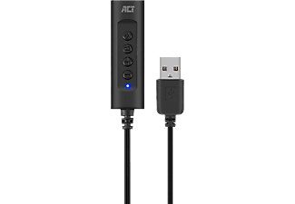 ACT USB-A Külső hangkártya, 3,5 mm jack 4 pólusú kimenet, 0,5 méter (AC9360)