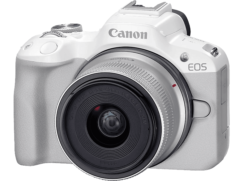 EOS R50 Systeemcamera Wit + RF-S 18-45mm IS STM