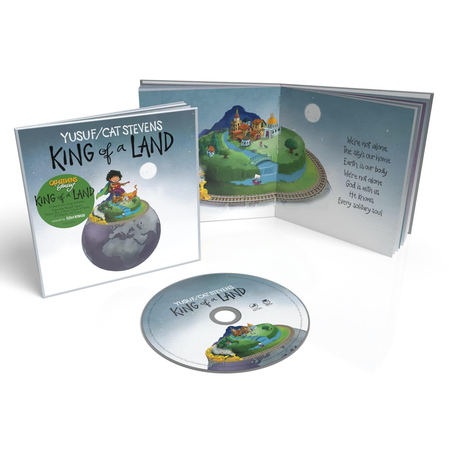 Buch- und CD-Set mit farbenfroher Abbildung eines Landes.