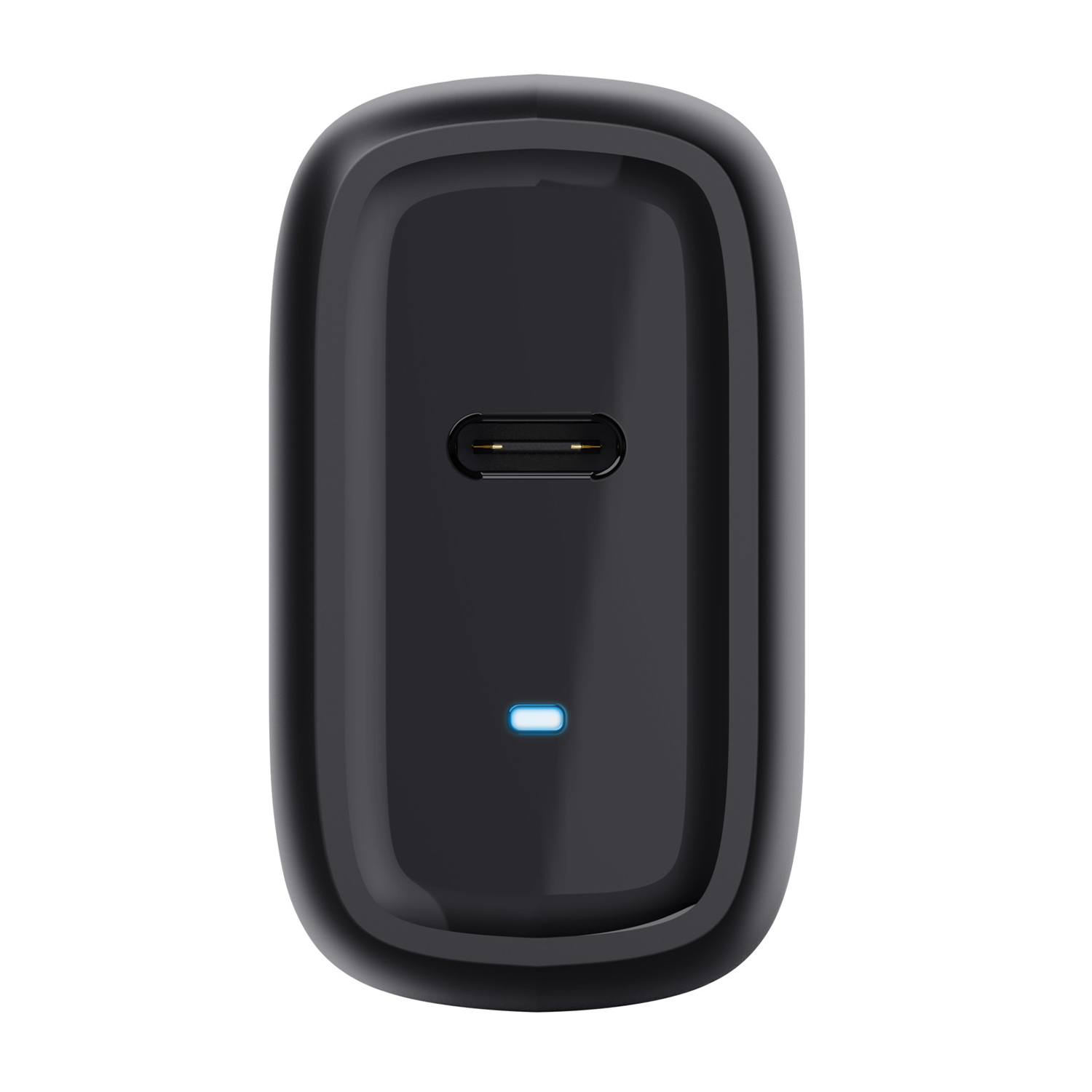 Cavo nero con connettore USB-C e USB color oro.