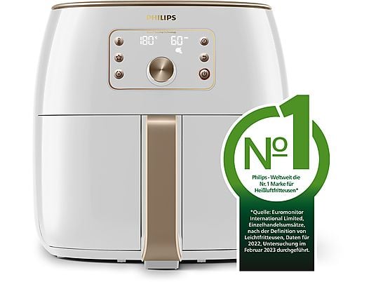 PHILIPS HD9870/20 XXL Heißluftfritteuse 1.4kg (7,3 l, 2,225 Watt, Weiß)