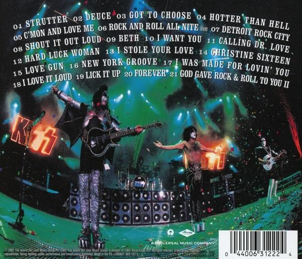Das CD-Cover des Kiss-Albums zeigt eine Live-Performance.