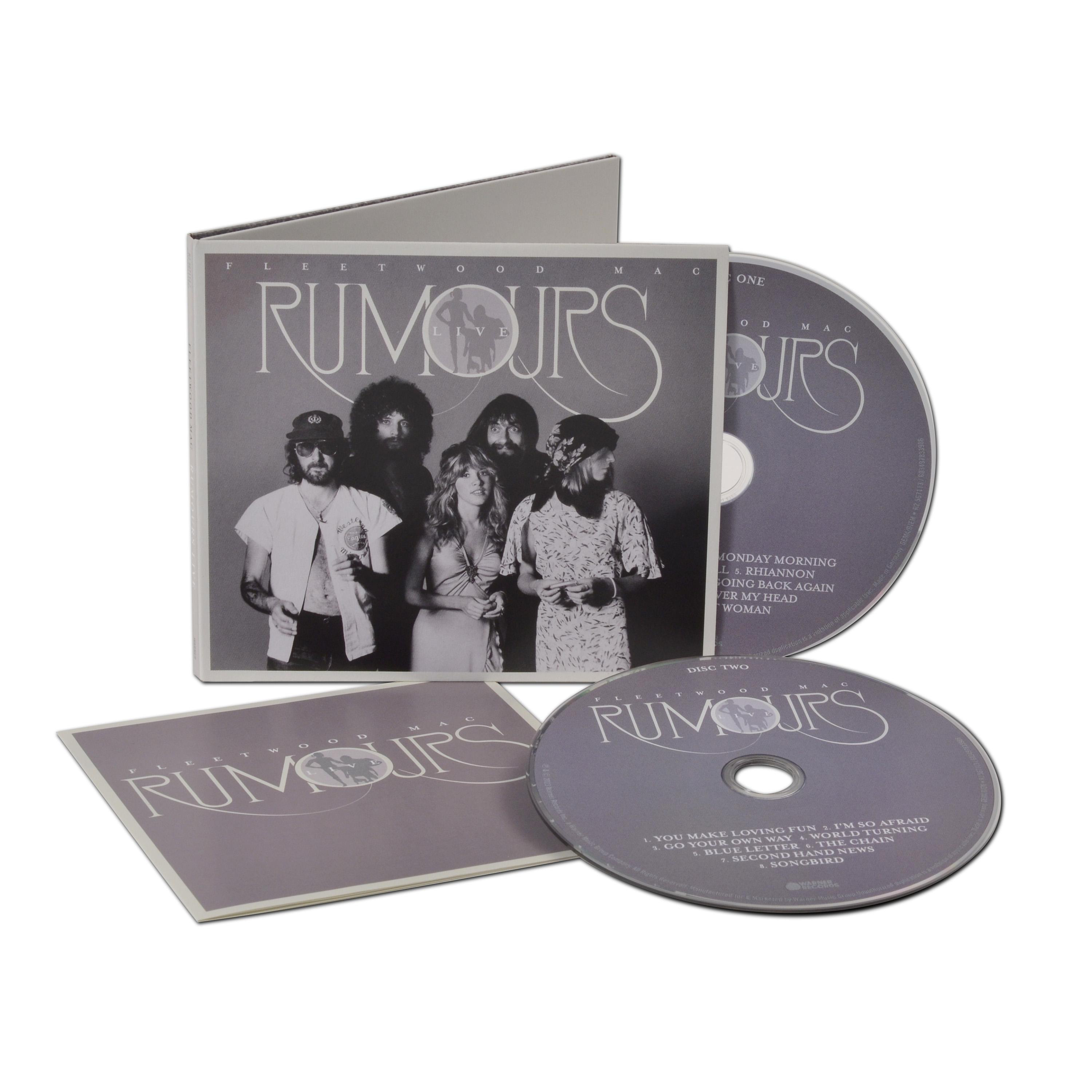 Fleetwood Mac 'Rumours' Live-Album mit zwei CDs und einem Einsatz.