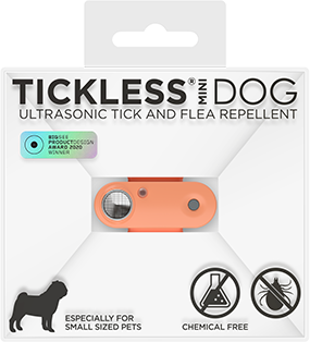 TICKLESS Mini Dog ultrahangos kullancs- és bolhariasztó kutyáknak, barack (DOG23HP)