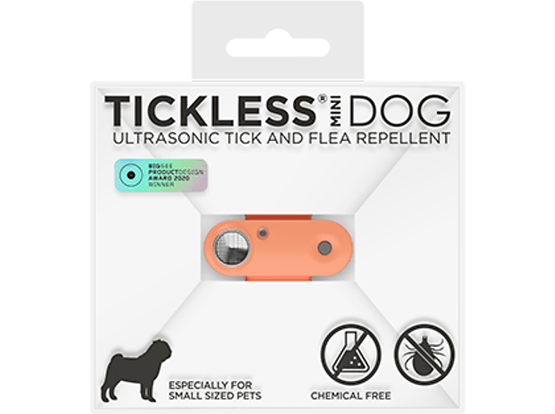 TICKLESS Mini Dog ultrahangos kullancs- és bolhariasztó kutyáknak, barack (DOG23HP)