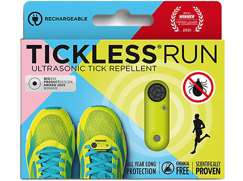 TICKLESS Run ultrahangos kullancsriasztó futóknak, neon sárga (RUN01UVY)