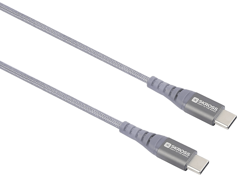 SKROSS Steel Line szinkronkábel USB-C és csatlakozóval - 120 cm