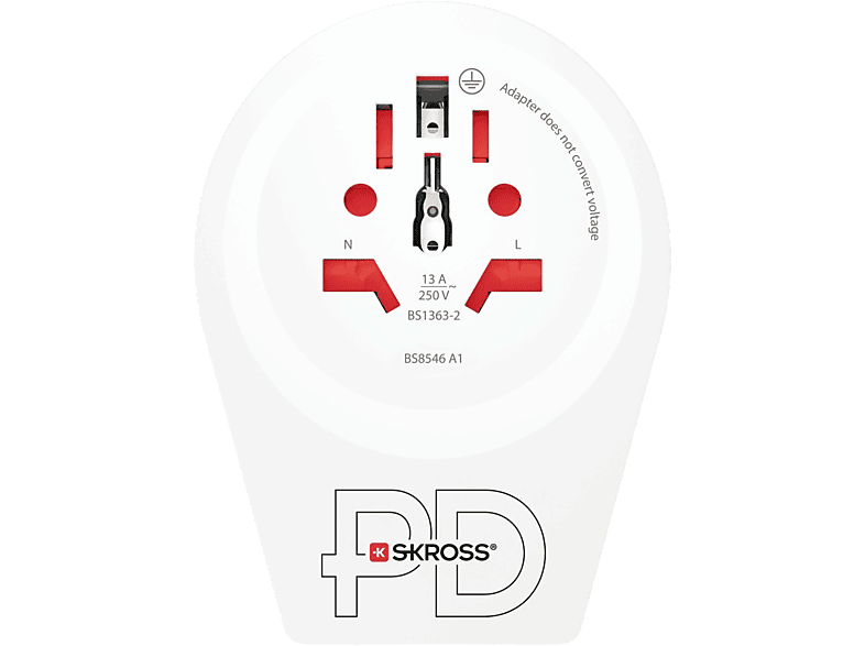 SKROSS World to Europe C20PD - csatlakozó átalakító Európába utazóknak (gyorstöltés)