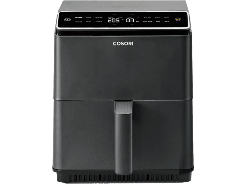 REACONDICIONADO Seminuevo Bueno Freidora de aire - Cosori Dual Blaze Chef Edition, Doble resistencia, 1700W, 6.4L, 12 Funciones, Sistema 360 ThermoIQ