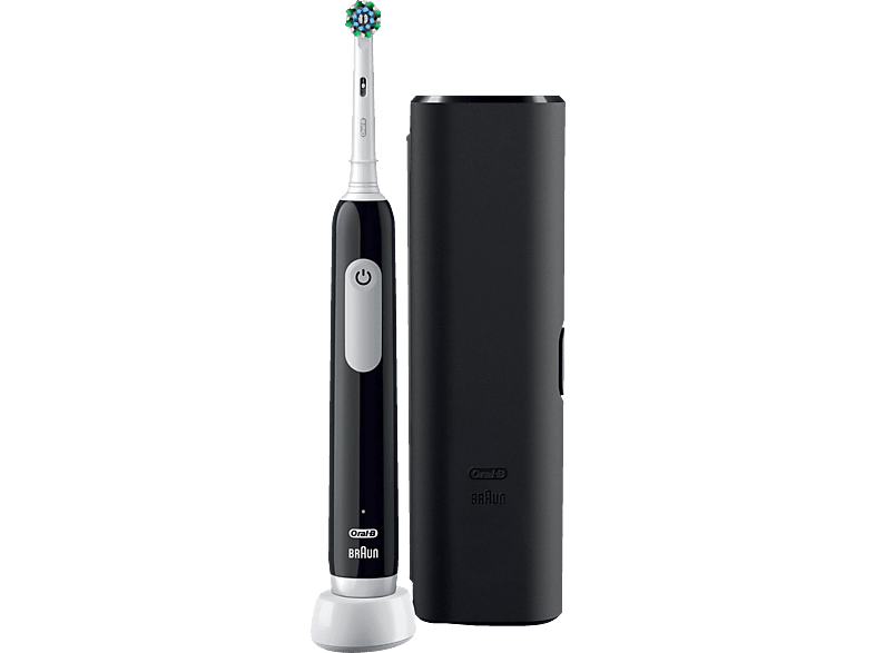 ORALB PRO Series 1 Elektrische Zahnbürste Schwarz, Reinigungstechnologie Oszillierend
