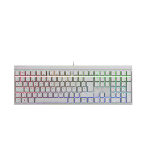 CHERRY MX 2.0S Tastatur, kabelgebunden, Blue, Weiß Mechanisch, Cherry RGB, Gaming MX