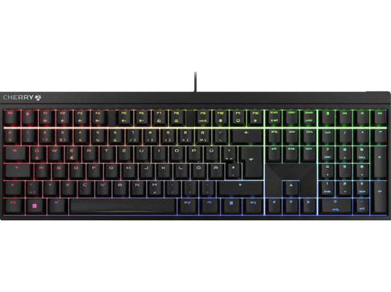CHERRY MX 2.0S RGB, Gaming Tastatur, Mechanisch, Cherry MX Blue, kabelgebunden, Schwarz