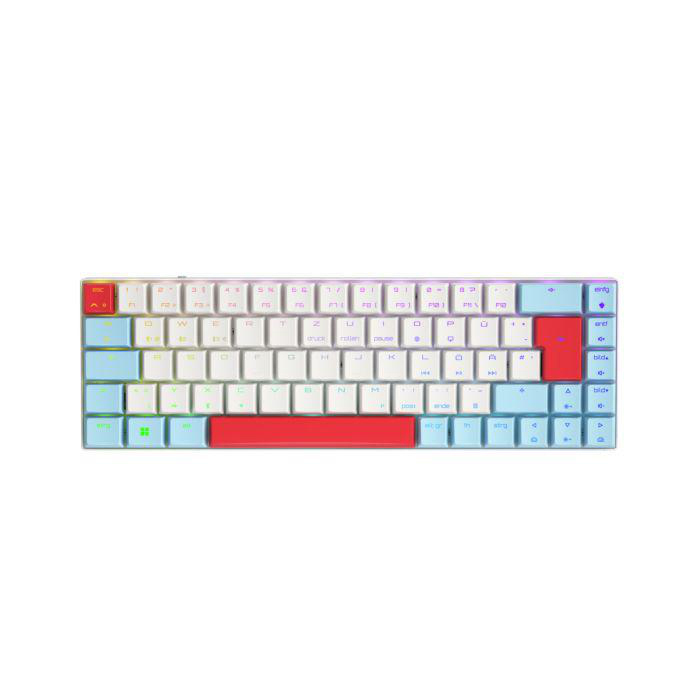 MX kabellos, Tastatur, Low Profile, Gaming Weiß/Hellblau/Rot Mechanisch, 2.1 MX-LP CHERRY COMPACT, Cherry