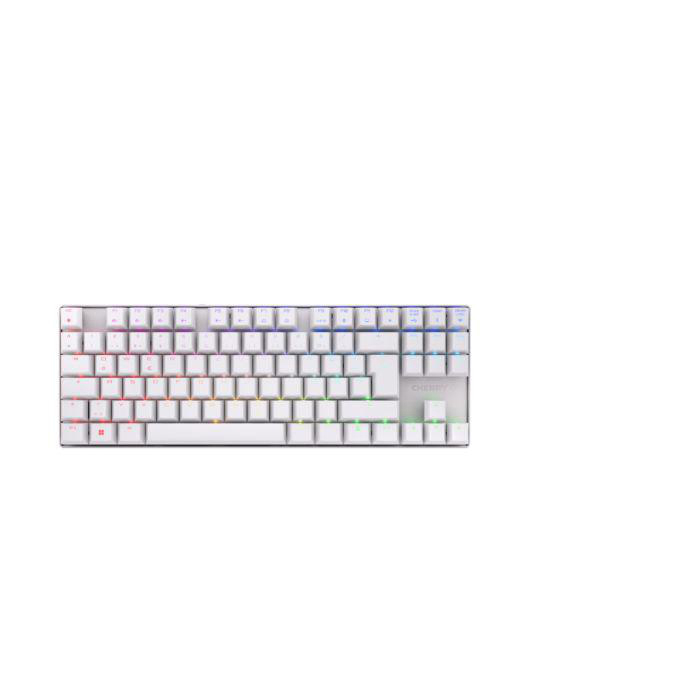 CHERRY MX 8.2 Brown, TKL Gaming RGB, MX kabellos, Silber/Weiß Cherry Tastatur, Mechanisch