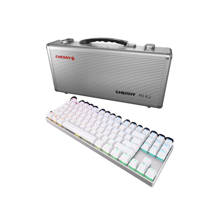 CHERRY MX 8.2 Gaming TKL Mechanisch, Tastatur, Red, MX Silber/Weiß kabellos, RGB, Cherry