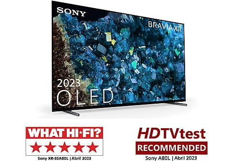 TV OLED 55" - Sony BRAVIA XR 55A80L, 4K HDR 120, HDMI 2.1 Perfecto PS5, Smart TV (Google TV), Alexa, Siri, Bluetooth, Chromecast, Eco, Diseño Elegante