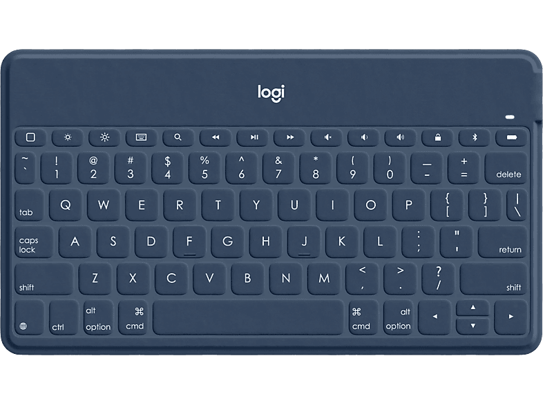 LOGITECH Keys-to-Go hordozható Bluetooth billentyűzet + állvány, US Angol kiosztás, kék (920-010177)