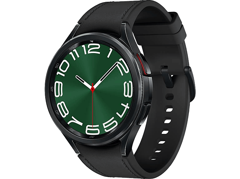 Correa  Samsung ET-SHR96LBEGEU, Para Galaxy Watch 6, L/M, 20 mm, Cuero  vegano, Negro