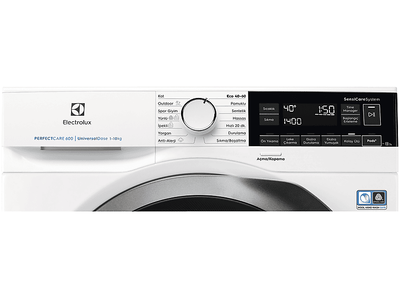 ELECTROLUX EW6F341PST A Enerji Sınıfı 10kg 1400 Devir Çamaşır Makinesi Beyaz_6