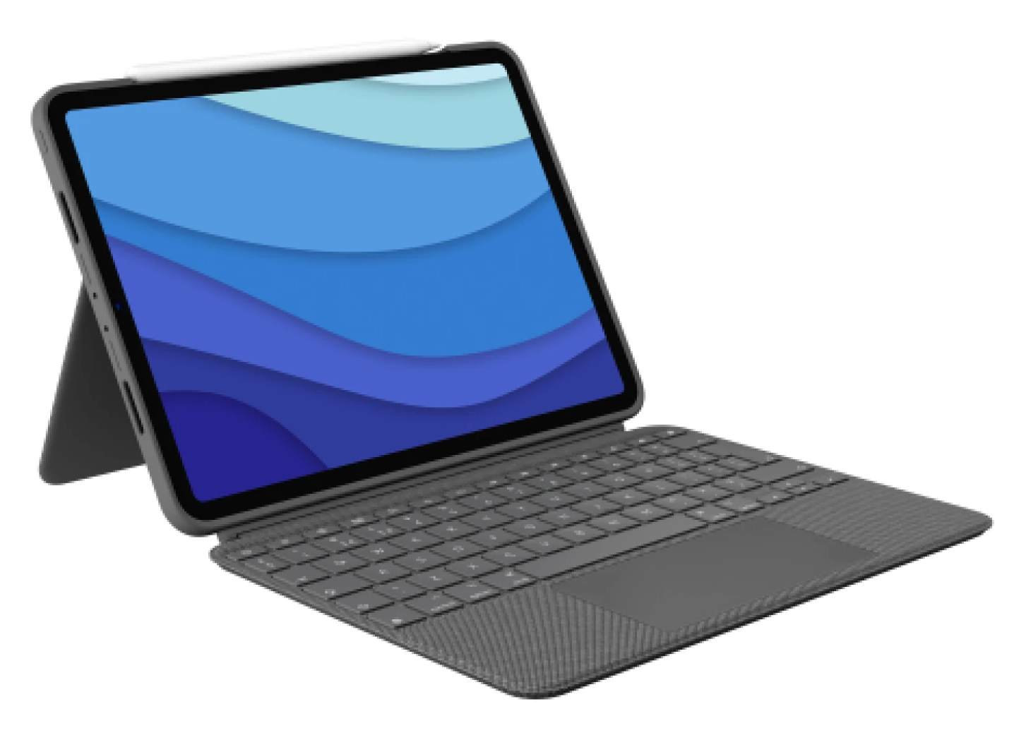 LOGITECH Combo Touch billentyűzetes tok 11"-os iPad Pro-hoz (Gen 1-4), UK Angol, oxfordi szürke (920-010148)