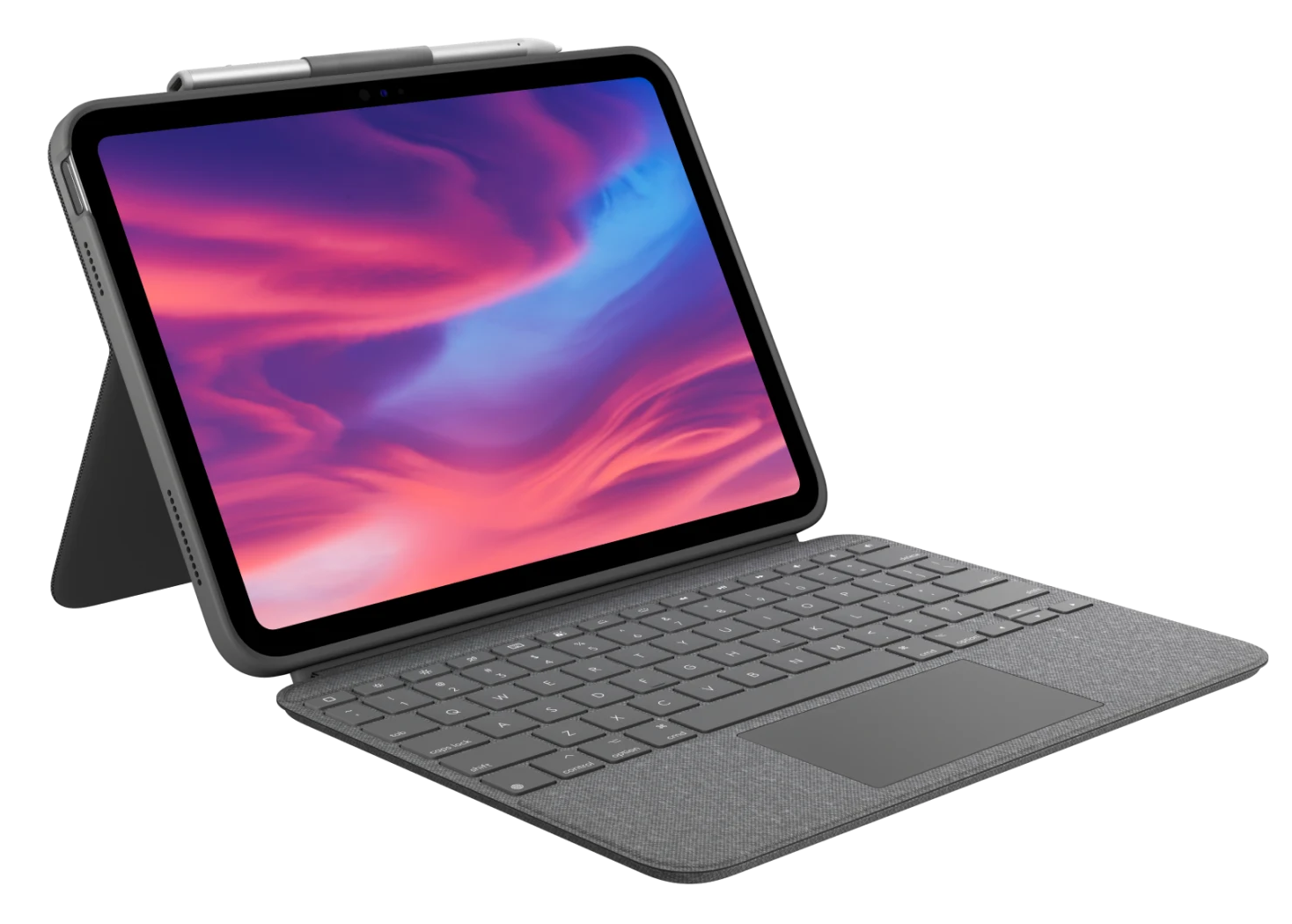 LOGITECH Combo Touch billentyűzetes tok iPad-hez (Gen 10), UK Angol, oxfordi szürke (920-011441)