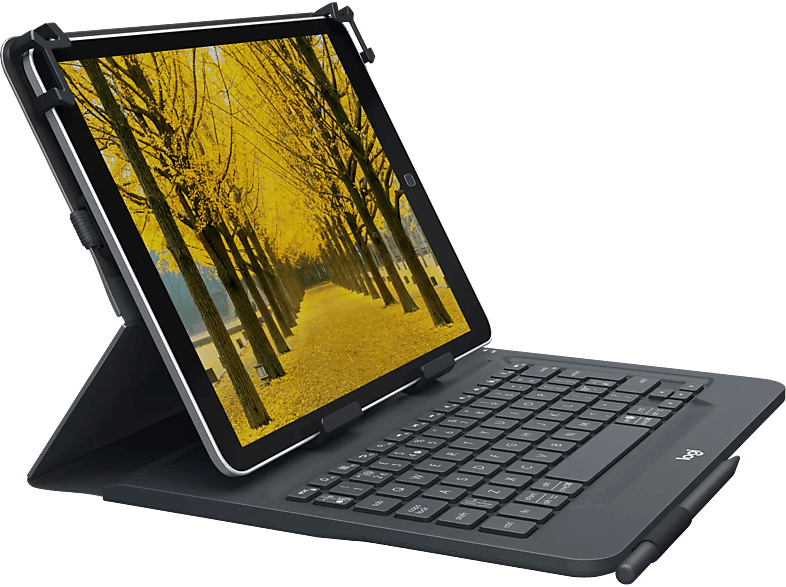 LOGITECH Universal Folio billentyűzetes tok 9-10" tabletekhez, Bletooth, UK Angol, fekete (920-008341)