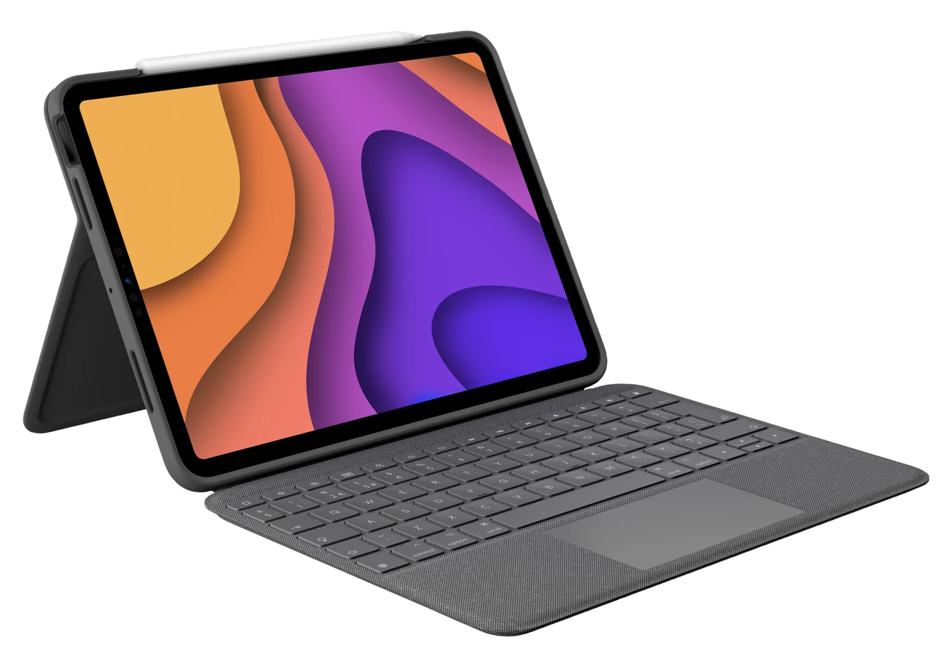 LOGITECH Folio Touch billentyűzettok iPad Air-hez (Gen 4-5), UK Angol, oxfordi szürke (920-009968)