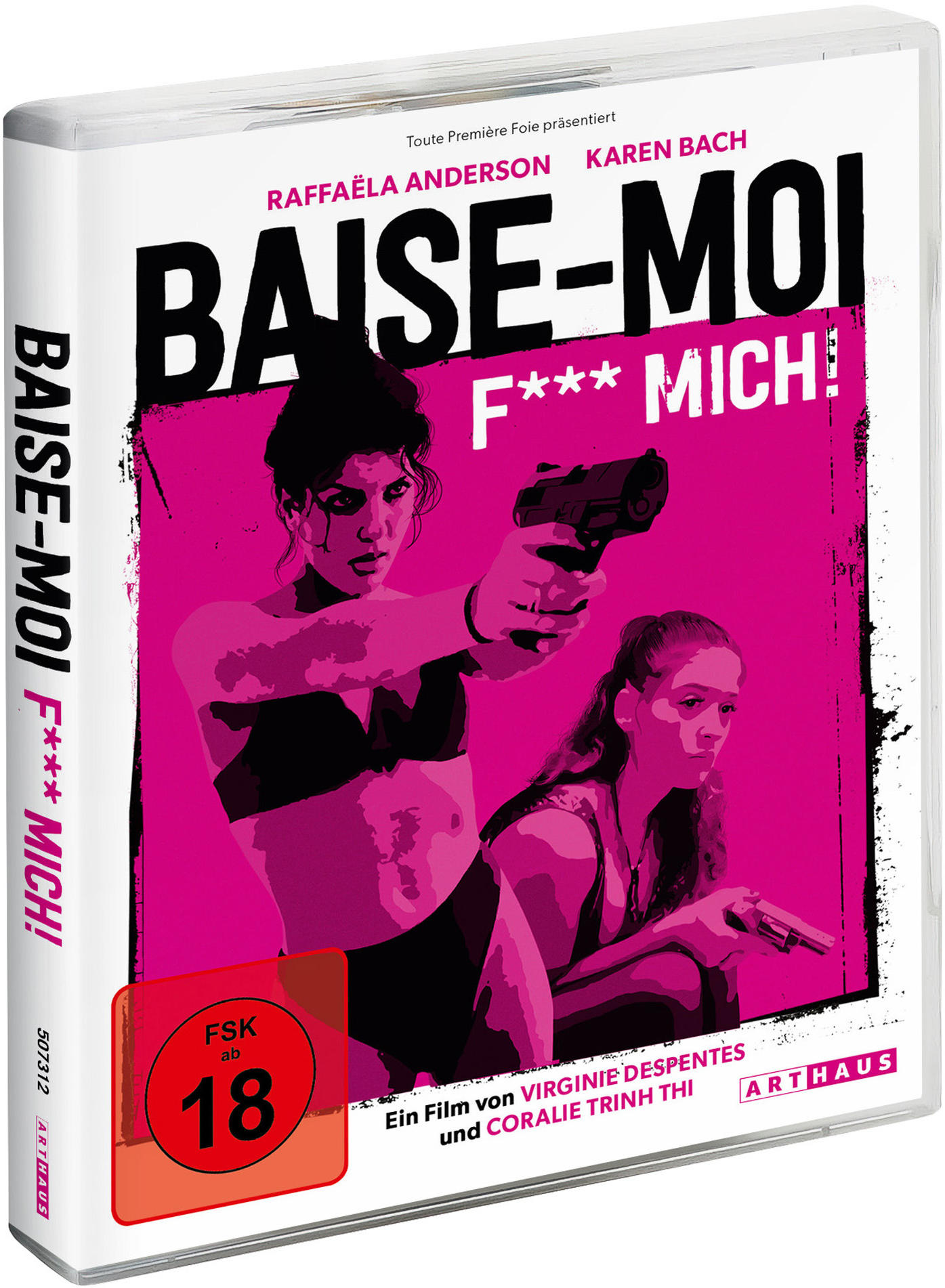 DVD-Hülle mit Filmposter von zwei Frauen mit einer Pistole.