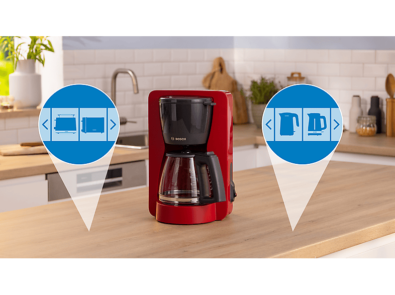 Bosch TKA2M114 MyMoment Kaffeemaschine Deep Red — Foto 4 von 5