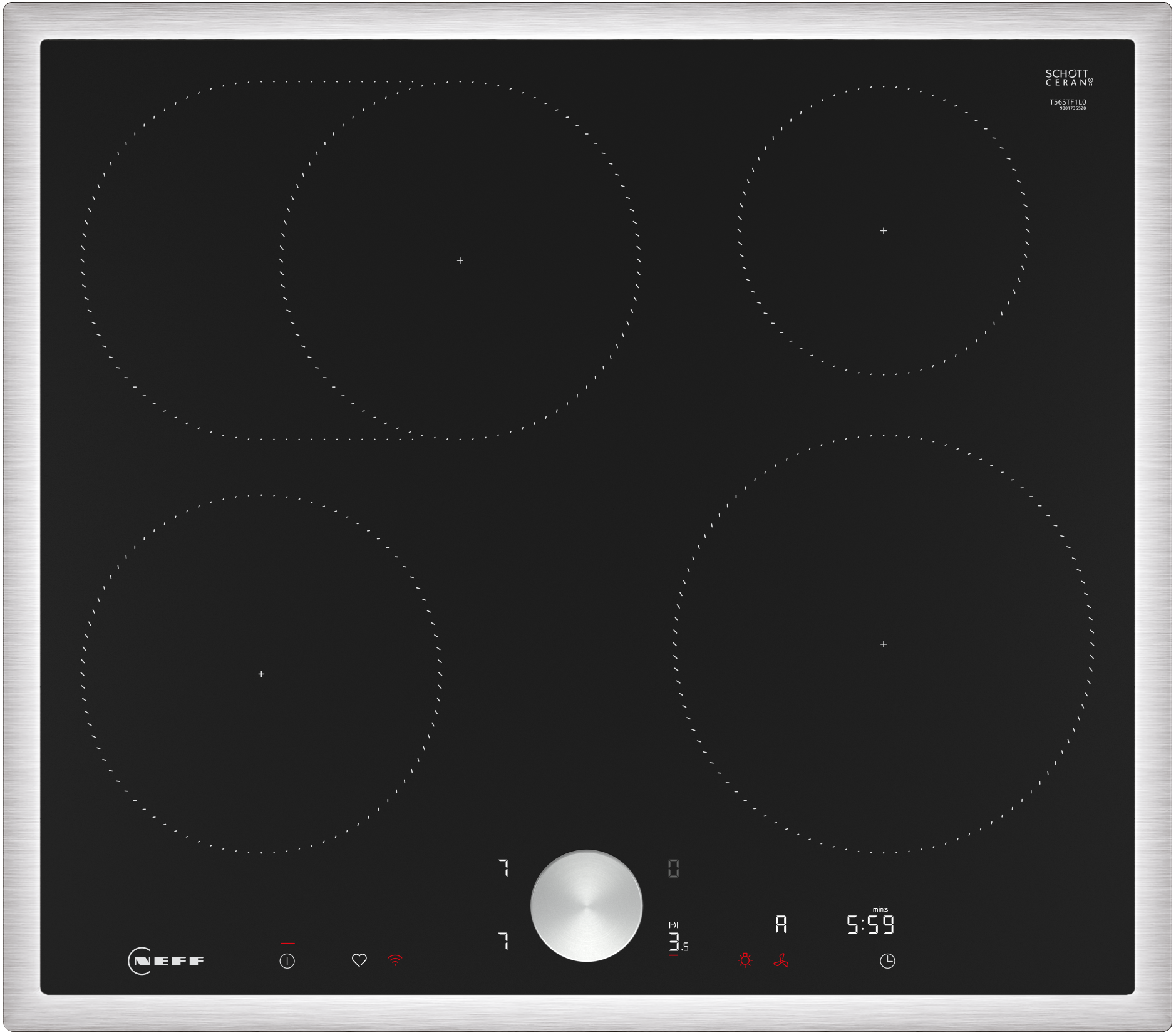 SIEMENS EX645HXC1E Induktionskochfeld (583 mm breit, 4 Kochzonen
