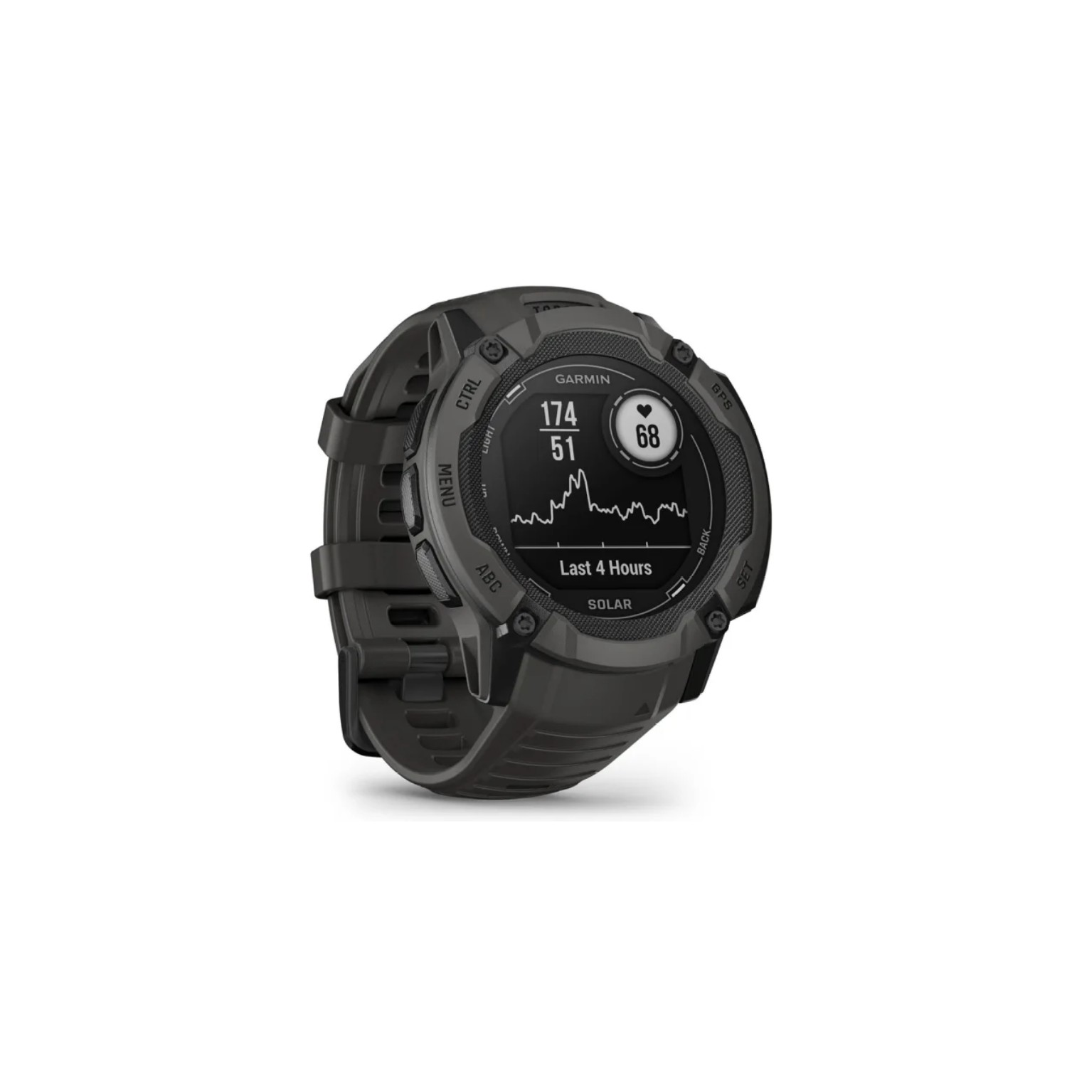 Een Garmin horloge met gegevens weergegeven op een witte achtergrond.