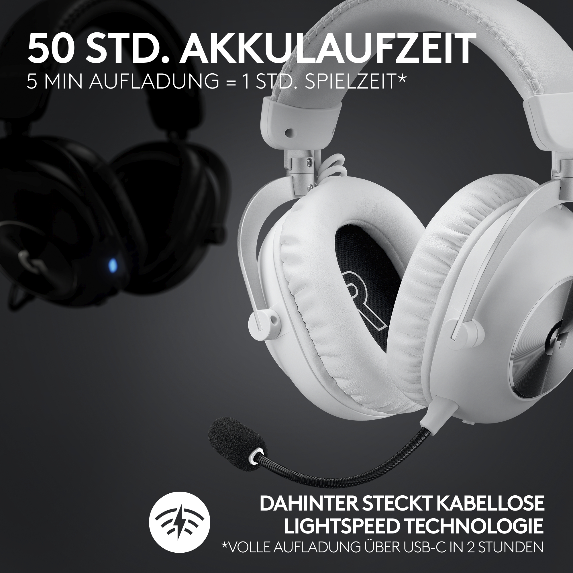 Headset 2 Bluetooth Gaming Over-ear LIGHTSPEED X LOGITECH G Wireless, Weiß PRO
