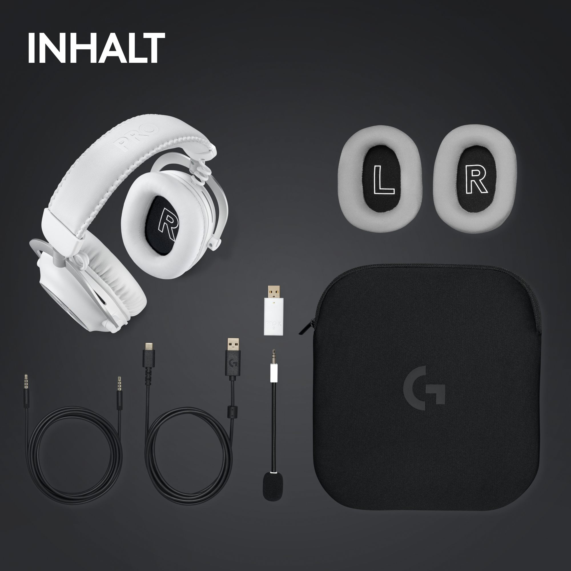 X G PRO Headset Wireless, LIGHTSPEED Over-ear Bluetooth Gaming Weiß LOGITECH 2
