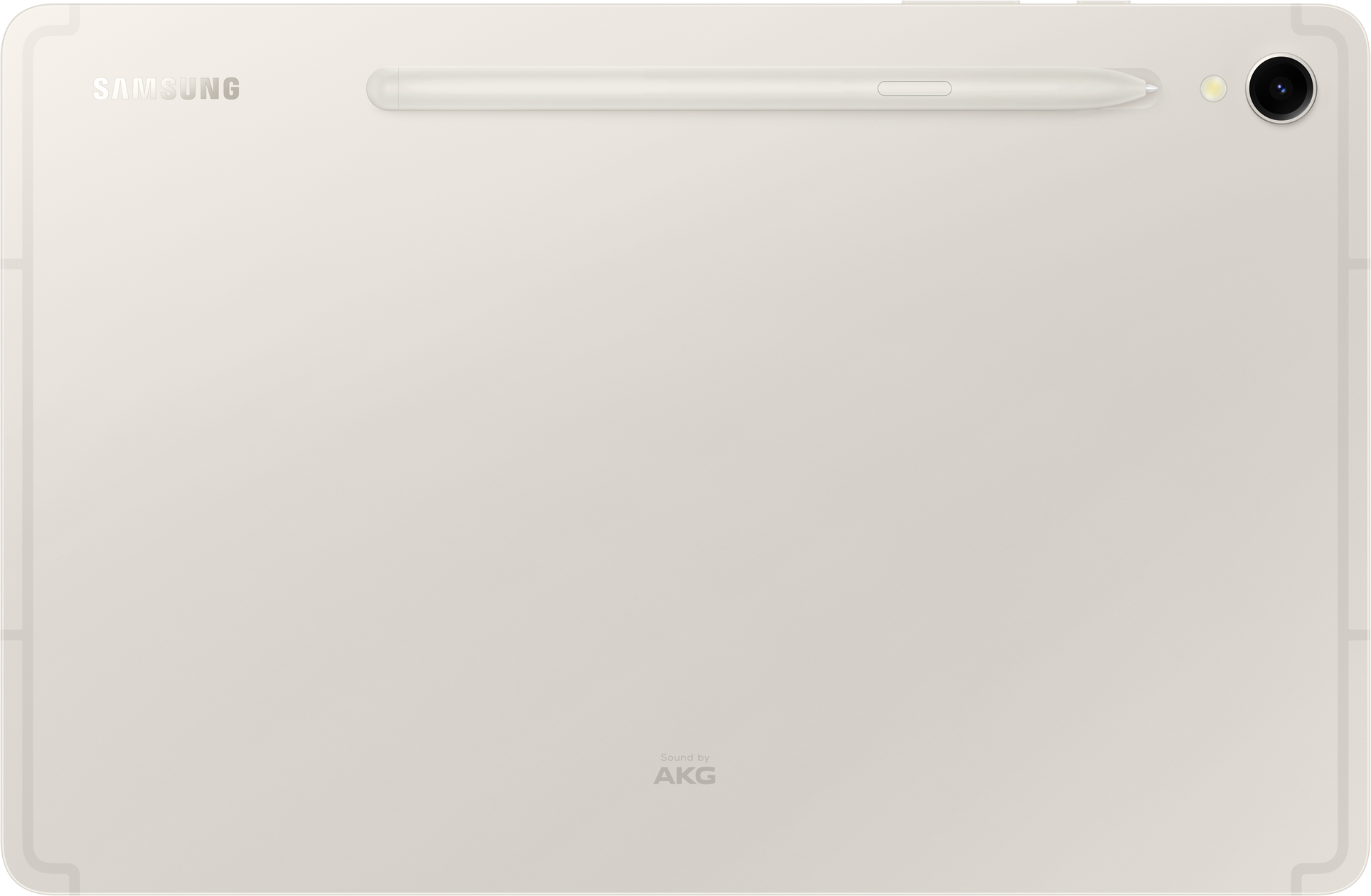 Világos bézs tabletta tollal és kamerával.