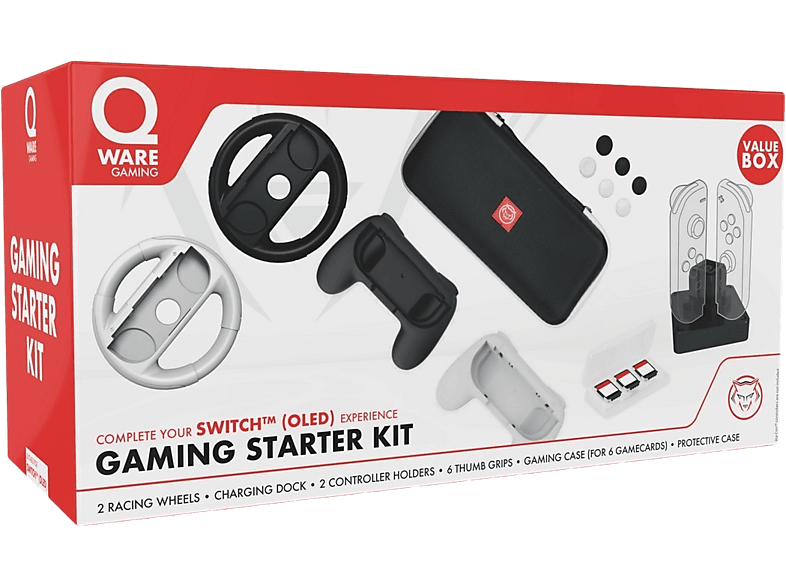 Qware Switch Gaming Starter Kit Zwart/wit