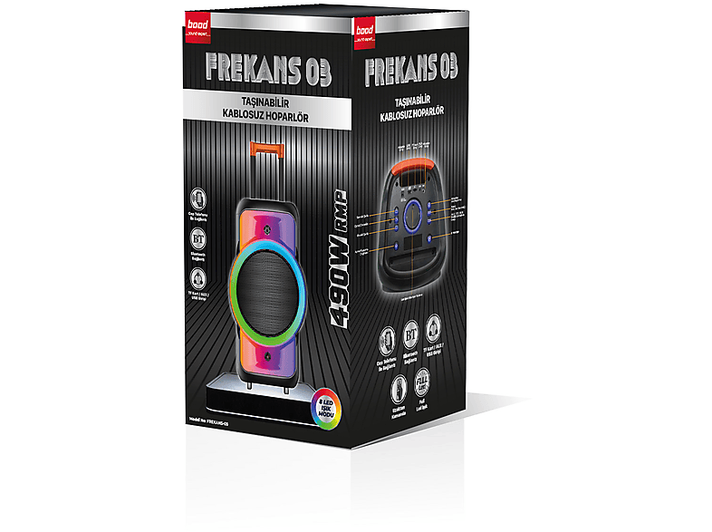 BOOD Frekans 03 Bluetooth HiFi Hoparlör Siyah_1