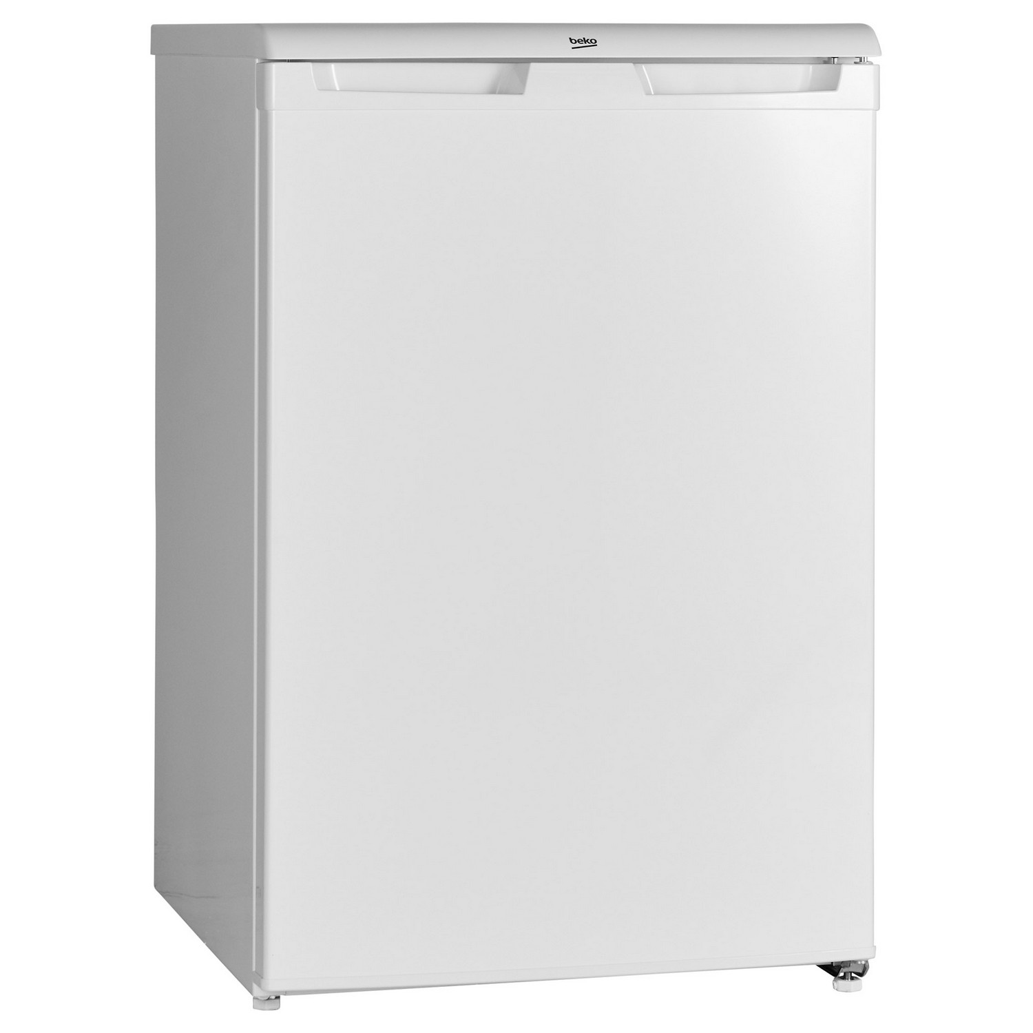 A white Beko refrigerator on a white background.