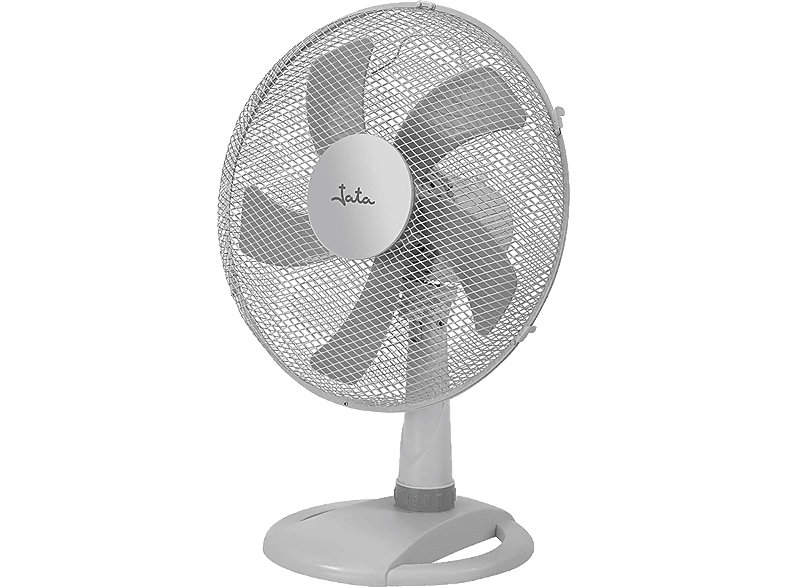 Ventilador de sobremesa - Jata JVVM3026, 45 W, 3 velocidades, Cabezal inclinable, Oscilación automática, Blanco