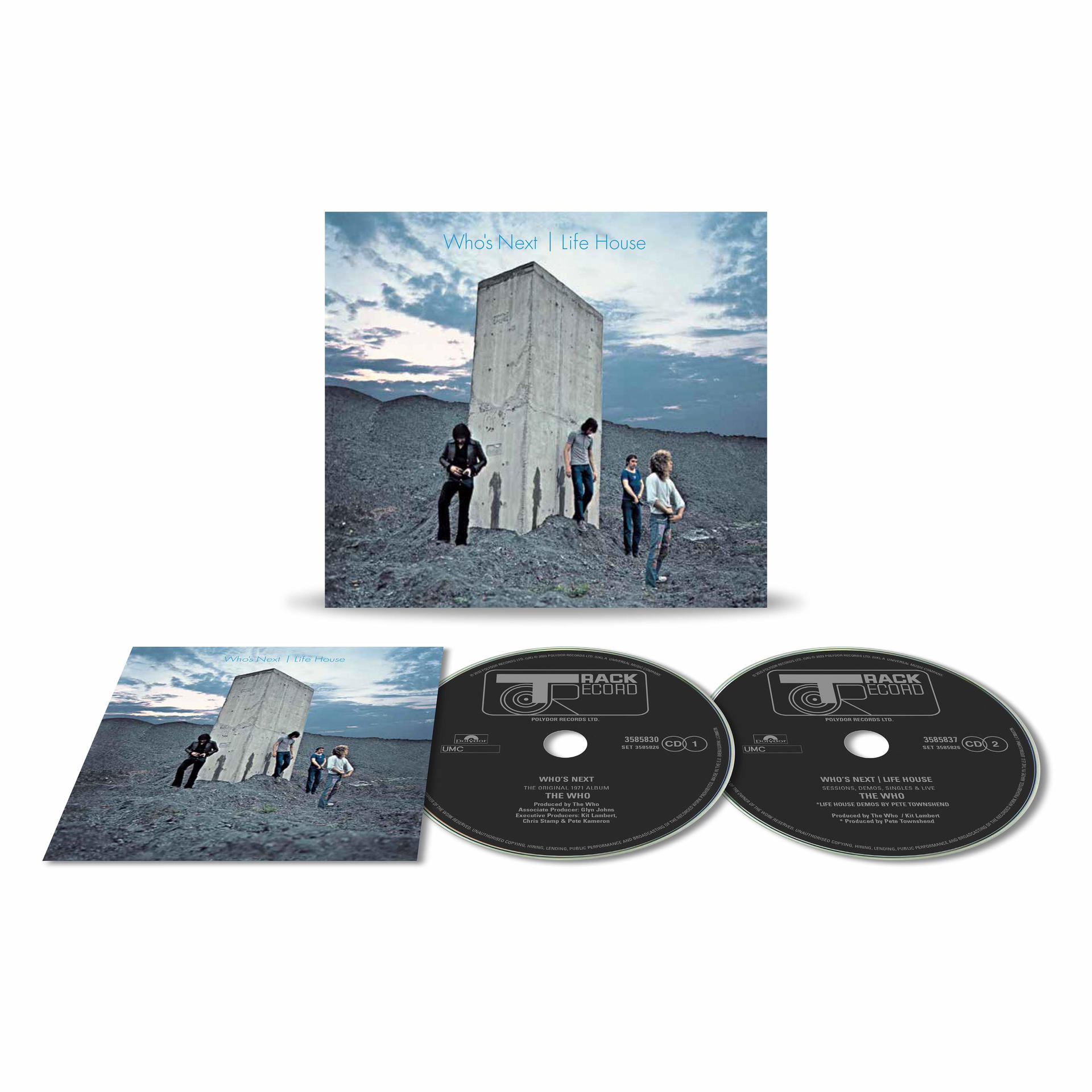 Un coffret d'un album de musique, avec deux disques et un encart.