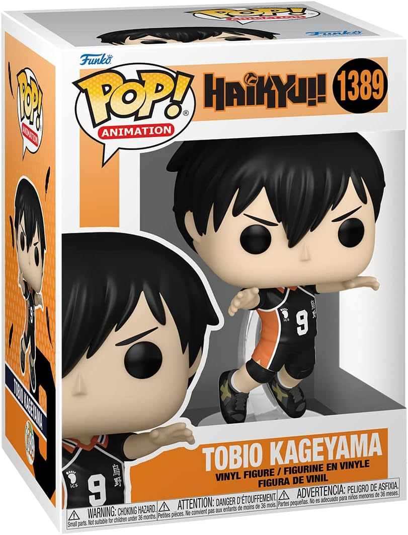 Caja de la figura de Tobio Kageyama de Haikyu!! Animation.